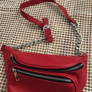 Glam Red Waist Bag
